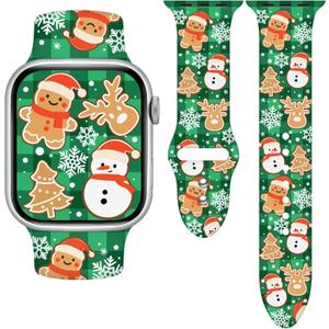 3 x Holidays Watch Band for Women Men (Compatible with Apple Watch 40mm-49mm) (Replacement Strap for iWatch Series Ultra SE 11 10 9 8 7 6 5 4 3) (Christmas-Checkered)