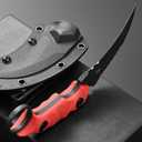 C1691N Fixed Blade Knife,D2 Steel Nylon Fiberglass Handle Outdoor Claw Knife for Survival, Hiking, Camping with Kydex Sheaths(Red)