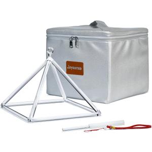 Clear Quartz Crystal Singing Pyramid 10 inch With Crystal Singing Bowl Striker and Carrying Case