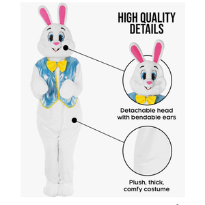 Morph Easter Bunny Costume Adult Rabbit Mascot Outfit Bunny Suit for Adults - Perfect for Easter Costumes and Events, XL
