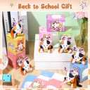 2 x 24 Pcs Welcome Back to School Gifts for Students Mini Stuffed Animal Keychains Bulk Little Plush Toys with Box for First Day of School Classroom Party Gift for Goodie Bag Fillers(Cats)