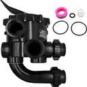 SP0715XR50 Control Valve Compatible with Hayward Pro Series Vari-Flo Replacement for DE Filter Multi-port Valve 2-Inch.Black