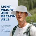 VOBOOM Sun Hats for Men Women Breathable Wide Brim Summer UV Protection Fishing Cap (Gray)