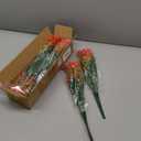 12 Bundles Artificial Fall Flowers for Outdoors Fall Thanksgiving Decorations, UV Resistant Fake Mums Realistic Fake Fall Plants Faux Plastic Flowers for Outdoor Home Gardens Porch Fall Decor(Orange)