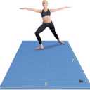 GXMMAT Large Yoga Mat 6'x4'/6'x6'/7'x5'(7mm/9mm), Extra Thick Workout Mats for Home Gym Flooring,Ultra Comfortable Non-Slip Quick Resilient Barefoot Wide Exercise Mat for Pilates,Stretching,Meditation