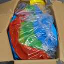 Intex 57453EP 9.75 Foot x 6.3 Foot x 53 Inch Multicolor Rainbow Slide Kids Inflatable Pool with Water Slide and Ring Toss for Children Ages 2 and Up