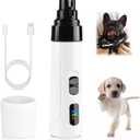 2-Speed Silent Groom Pro Nail Grinder, Rechargeable Quiet Dog Nail Trimmer, Gentle Electric Pet Nail Grinder Tool for Medium Small Dogs & Cats