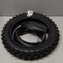 Rear 80/100-12 3.00-12 Tire and Inner Tube,80-100-12 Dirt Bike Tire Compatible with 90cc 110cc 125cc Honda XR70 CRF70 Yamaha PW80 TTR90 KX65 Taotao DB14 Coolster QG214 Tuttio Off Road Motorcycle