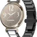 14mm Stainless Steel Watch Band Compatible with Garmin Lily 2 Band, Adjustable Quick Release Bracelet for Women