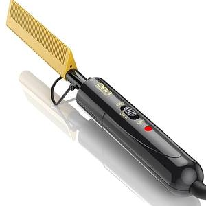DAN Technology hot Comb Electric for Wigs,450Small hot Comb for Edges,Low and high Temperatures, Hair straightening Comb for Black Hair,Portable & Dual Voltage for Travel & Home
