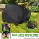KISEER Outdoors Lawn Mower Cover Waterproof Heavy Duty 210D Polyester Oxford UV Protection Lawn Tractor Cover Fits Decks Up to 54" with Drawstring and Storage Bag