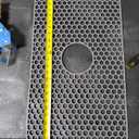 Sink Protectors Mat - 25.79"x13.98" Kitchen Sink Pad for Bottom of Basin for Protection of Stainless Steel and Tableware, Farmhouse Rubber Basin Mat Protector with Center Drain - Light Gray