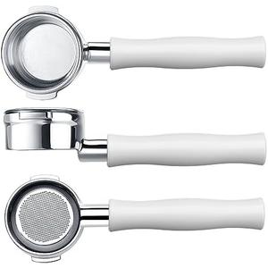 Normcore 58mm Naked Portafilter Compatible with Breville BES900, BES920, BES980, BES985, BES990, Bottomless Portafilter with 18g Basket, White Anodized Aluminum Handle, 1 Pack