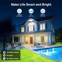 Onforu 100W Smart Flood Lights Outdoor, 3 Adjustable Heads, 9000LM Dimmable Hardwired Security Light, WiFi Alexa Control Floodlight, 2700K-6500K Tunable