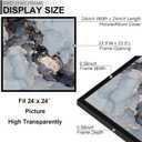 Fxojyvo 24x24 Frame Set of 3, Black Picture Frame for 24 x 24 Square Picture Poster Photo, Light Weight and High Transparent 24 by 24 Frame for Wall - 3 Pack/Black/24 x24