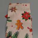 mutakin Christmas Gingerbread Man Round Tablecloth 60 Inch Washable Reusable Decoration Table Cover for Kitchen Party