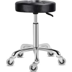 Kaleurrier Swivel Stool Chair Adjustable - Heavy Duty Barber Stool - Hydraulic Rolling Work Stools with Wheels for Hair Beauty Salon Spa Home Kitchen Counter Office Massage Dental Pedicure (Black)