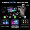 Wireless CarPlay Android Auto Adapter AI Magic Box, Built-in Play Store Netflix YouTube TikTok, HD Screen Mirroring, Plug and Play Video Adapter for OEM Factory Wired CarPlay Vehicles