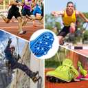 1/8 Inch Track Spikes,Stainless Steel Pyramid Shoe Spikes with Spike Wrench for Track and Cross Country,Replacement Spike Compatible with Sprint Sports Short Shoes