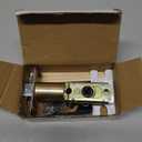 Matte Black Adjustable Door Latch 60 or 70mm, 45 Turning Angle, Door Lock Replacement Parts with Door Strike Plate, Wood Dowel, Dust-Boxes