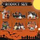 6 Pcs Halloween Diamond Art Painting Kits Hanging Sign Set Witch Pumpkin Gnome Glow in The Dark Diamond Art Painting Kits Halloween Hanger Adult 5d DIY Craft for Wall Door Window Porch Decor (Boo)