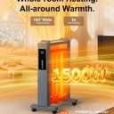 Uthfy 1500W Space Heaters for Indoor Use, 26 Inch Convection Electric Heater, 3 Sides Heating, 12H Timer, Temperature Adjustable 50-95F, Tip-Over & Overheat Protection, Heaters for Large Room