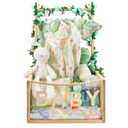 PIIOSER Baby Shower Crate Closet, Multifunctional Wooden & Acrylic Visible Baby Storage Crate with Handle, Newborn Welcome Gifts Basket for Boys Girls, Pregnancy Gifts for New Parents(Beige)