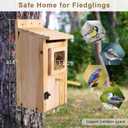 Bird Houses for Outside with Copper Guard,Thicken Wooden Bluebird House Clearance Garden Country Cottages, Nesting Box for Finch Swallow Wren Chickadee Wild Bird Supplies
