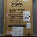 Regalo Safety 29-38.5" Baby Gate for Doorways & Bottom of Stairs, Pressure Mounted Baby Gate with Door for Babies, Toddlers & Pets, Tested & Safe for 30 Years, American Designed, American Owned, White