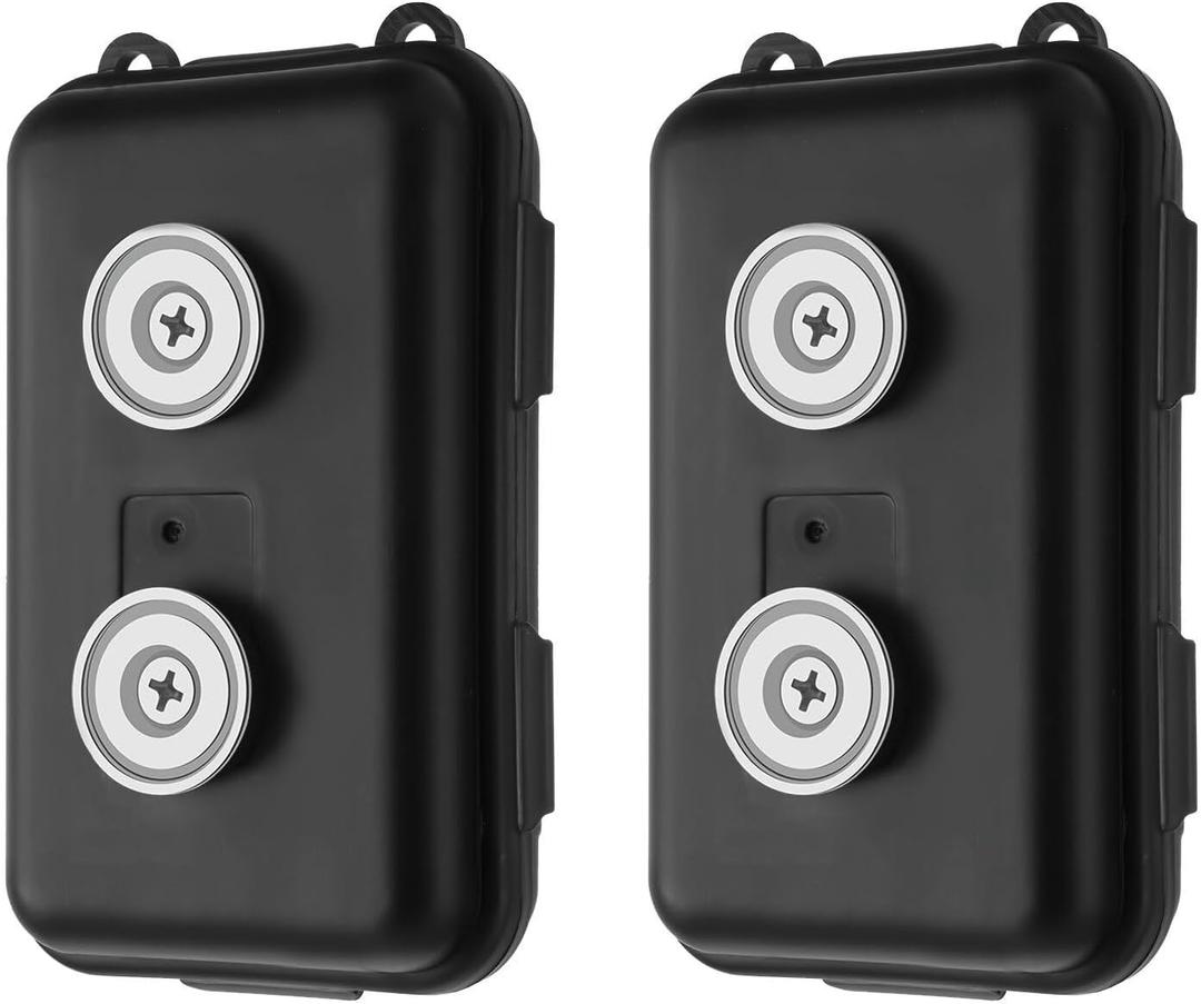 2 Pack Magnetic Key Holder Box - Waterproof & Dustproof Hide a Key Box for Car, Under Car Magnet Key Storage for Home, Outdoor Use