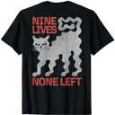 Hip Hop Cat Y2K Vintage Retro Edgy Back Print Streetwear Cat Men Women Kids T-Shirt, Black, Small