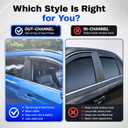 IG Window Visors Fit for 2010-2013 Mazda 3 Hatchback, Out-Channel Rain Guards Vent Wind Deflectors 4PC, Car Accessories for 10-13 Mazda 3 Hatchback (Excludes Sedan)