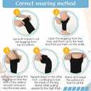 Prasacco Thigh High Compression Socks 20-30 Mmhg Compression Leg Sleeves with Silicone Anti-slip Strap Footless Compression Stockings for Women Sport Running Edema, Black, L