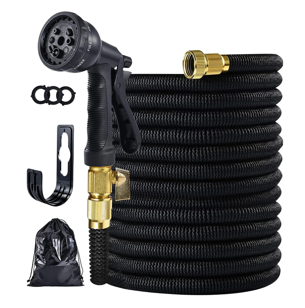 Garden Hose 50ft, Non-Expanding Water Hose Ultra Lightweight, Kink-Free, Sturdy, Flexible, Abrasion Resistant Hose for Yard, Lawn, Outdoor, Marine and Camper