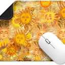 Cute Mouse Pads,Unique Mouse Pad Design,Size 9.33 x 7.76 in,Desk Accesories with Rubber Non-Slip Base,Stitched Mouse Pad for Desk, Computer and Gaming (Suns)