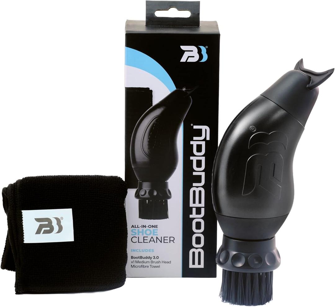 BootBuddy Shoe & Boot Cleaner Brush  Footwear Cleaning Kit for Running and Walking Shoes, Hiking Boots, Golf Shoes & Soccer Cleats  Cleans Mud, Dirt & Stains in Minutes, As Seen on Dragons Den