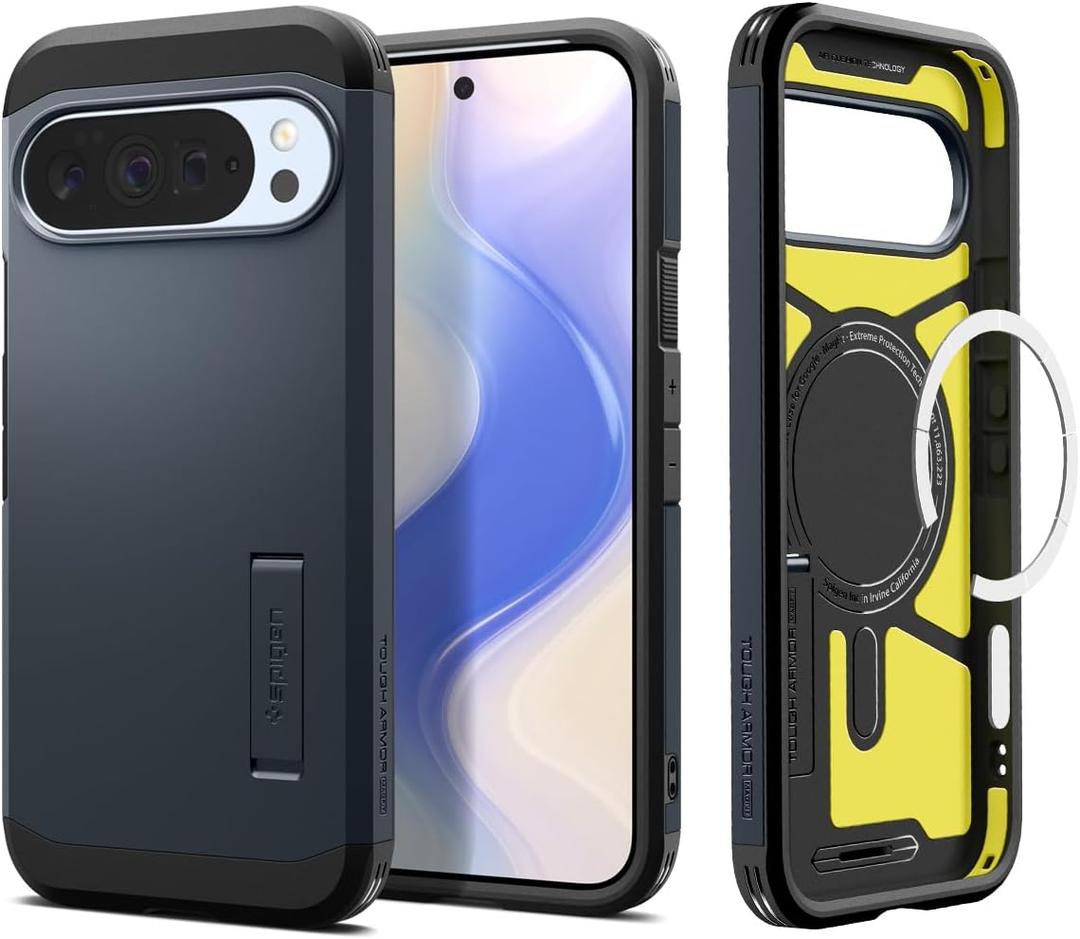 Spigen for Pixel 10 Pro XL Case, Tough Armor MagFit (2025) Designed for Pixelsnap, Compatible with MagSafe Accessories - Metal Slate