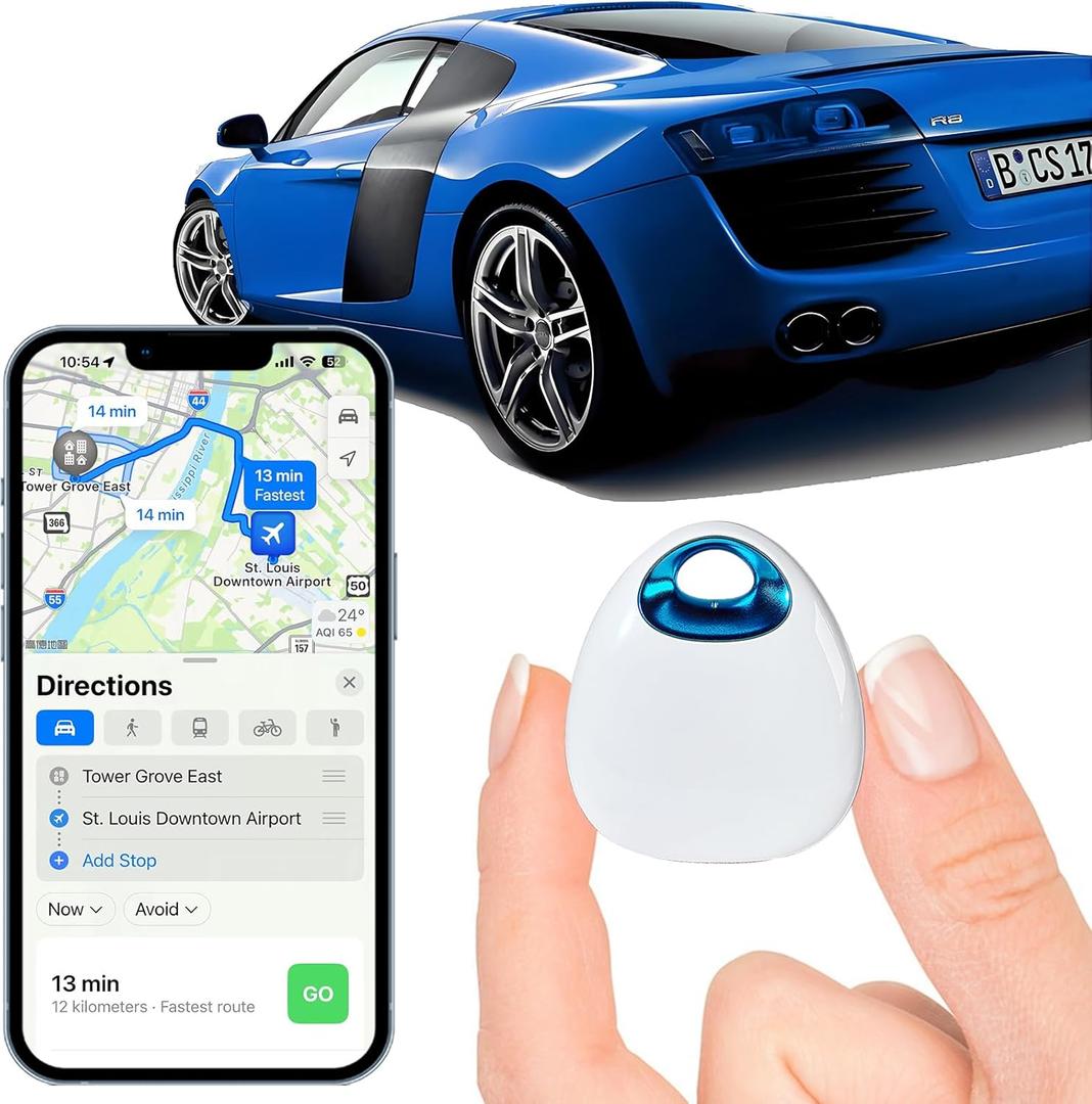 Hidden GPS Tracker for Vehicles-Mini Car GPS Locator,Real-Time Tracking, 365-Day Battery, Waterproof Anti-Theft Device, App for Android and iOS,No SIM Card Required,No Monthly Fee