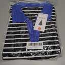 ZESICA Womens Striped Long Sleeve Tops Oversized Sweatshirt V Neck Loose Fit Tunic Tops Spring Casual Blouses (Black, S)