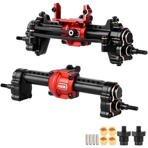 FEDCO FCX24 Portal Axles Differential Complete Axles Set with Metal Gears Brass Knuckle Cover for FMS FCX18 FCX24 Upgrade Parts 1/18 1/24 RC Crawler