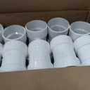 SUPPLYGIANT™ (50 Pack) 3" x 3"x 1-1/2" PVC DWV Drain Waste Vent Sanitary Tee Reducing Hub – White PVC Drain, Waste & Vent Fitting