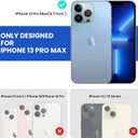 MCFANCE Magnetic Silicone Case with Stand for iPhone 13 Pro Max (6.7 inch) | Compatible with MagSafe, Shockproof Protection, Anti-Scratch Microfiber Lining | Cyan