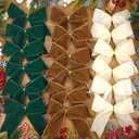 3 x 18 Pcs Christmas Velvet Bows 6 Inch Rustic Holiday Wreath Bows Vintage Xmas Ribbon Bows for Christmas Tree Wreath DIY Home Decorations