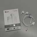 USB C Headphones for iPhone 17 16 15 Pro Max Plus iPad Pro USB C Earphones with Microphone Volume Control USB C Wired Earbuds USB Type C Earphone for Google Pixel 8 Samsung S25 S24 S23 S22 S21 S20 A55 (White)