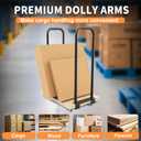 28Inches Cart Handle Dolly Converter Kit with 4 Locking Caster Wheels，Stee.