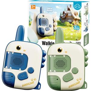 Dino Walkie Talkies for Kids,Dinosaur Toddler Walkie Toys for Kids 5-7 Walkie Talkies 1 Pack Birthday Toy Gifts for 3 4 5 6 7 8 9 Year Old Boy Girls Radio Toy for 3-12 Boys Outdoor Game (Green)