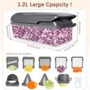 LHS Professional Multifunctional Vegetable Chopper Pro Food Chopper with Food Storage Containers, Mandoline Slicer Onion Dicer Fruit Cutter, Kitchen Gadgets and Home Essentials(11 in 1, Grey)