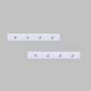 Aluminum flexible curtain track dedicated Connector White 3 PCS