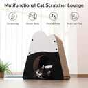 FUKUMARU Cat Scratcher House, 19.5 Inch Cozy Cardboard Cat Scratcher, Mountain Shape Vertical Bed Lounger, Durable Cats Scratching Pad for Indoor Cats, Safe & Secure