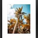 Frametory 16x20 Black Picture Frame with Real Glass Mat for 11x14